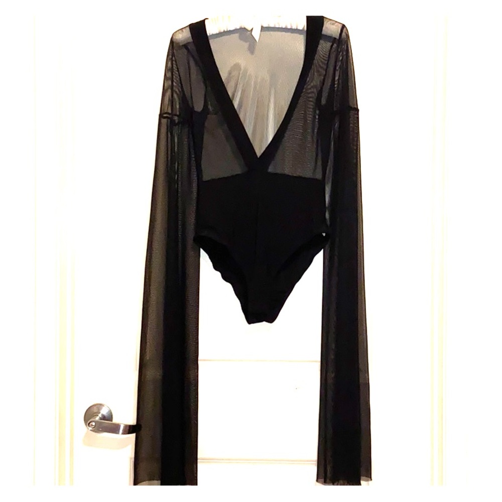 Extra long sleeve bodysuit